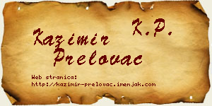 Kazimir Prelovac vizit kartica